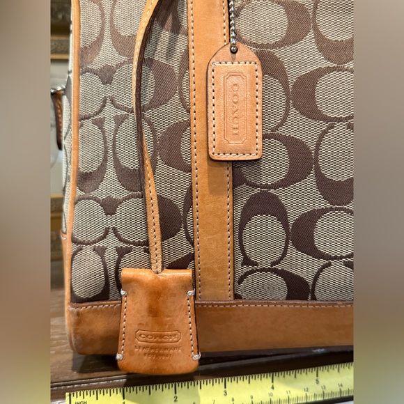 Coach Vintage 1991 Signature Monogram Brown & Tan Tote Rare Limited Edition EUC - Picture 9 of 14